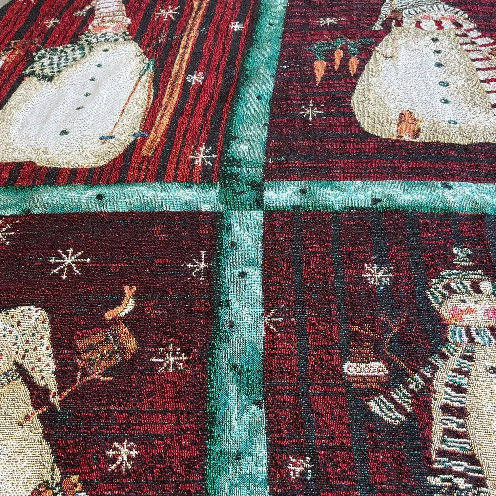 Christmas Snowmen Woven Throw/Blanket Mohawk/Valorie Wenk